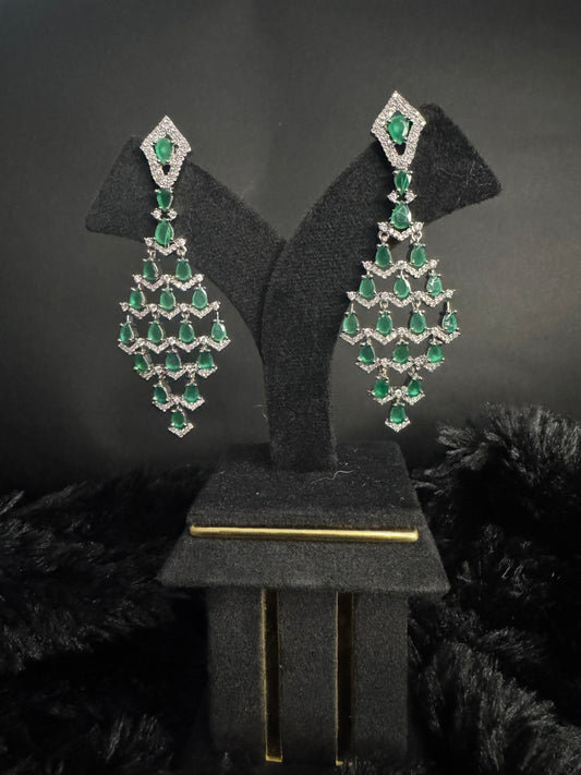 Emerald Royale Cascade Chandelier Earrings