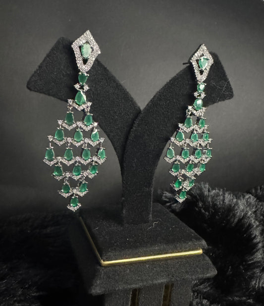 Emerald Royale Cascade Chandelier Earrings