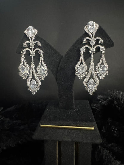 Crystal Fleur Majestic Chandelier Earrings