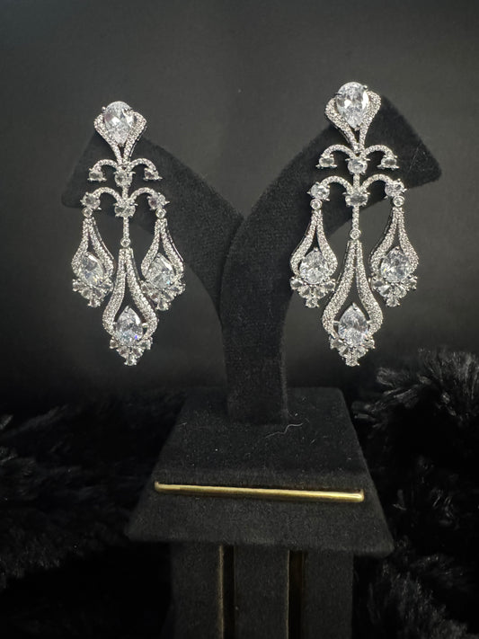 Crystal Fleur Majestic Chandelier Earrings