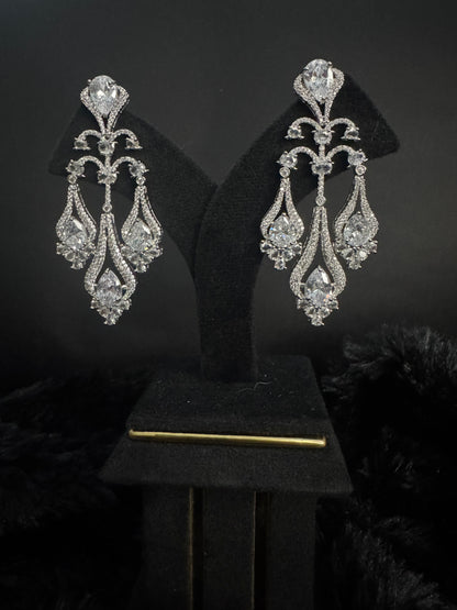 Crystal Fleur Majestic Chandelier Earrings