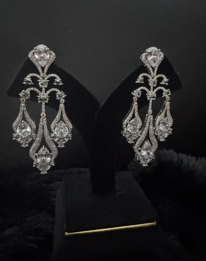 Crystal Fleur Majestic Chandelier Earrings