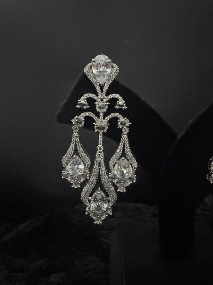 Crystal Fleur Majestic Chandelier Earrings