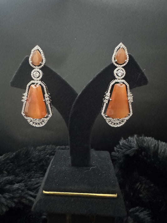 Amber Royale Statement Drop Earrings