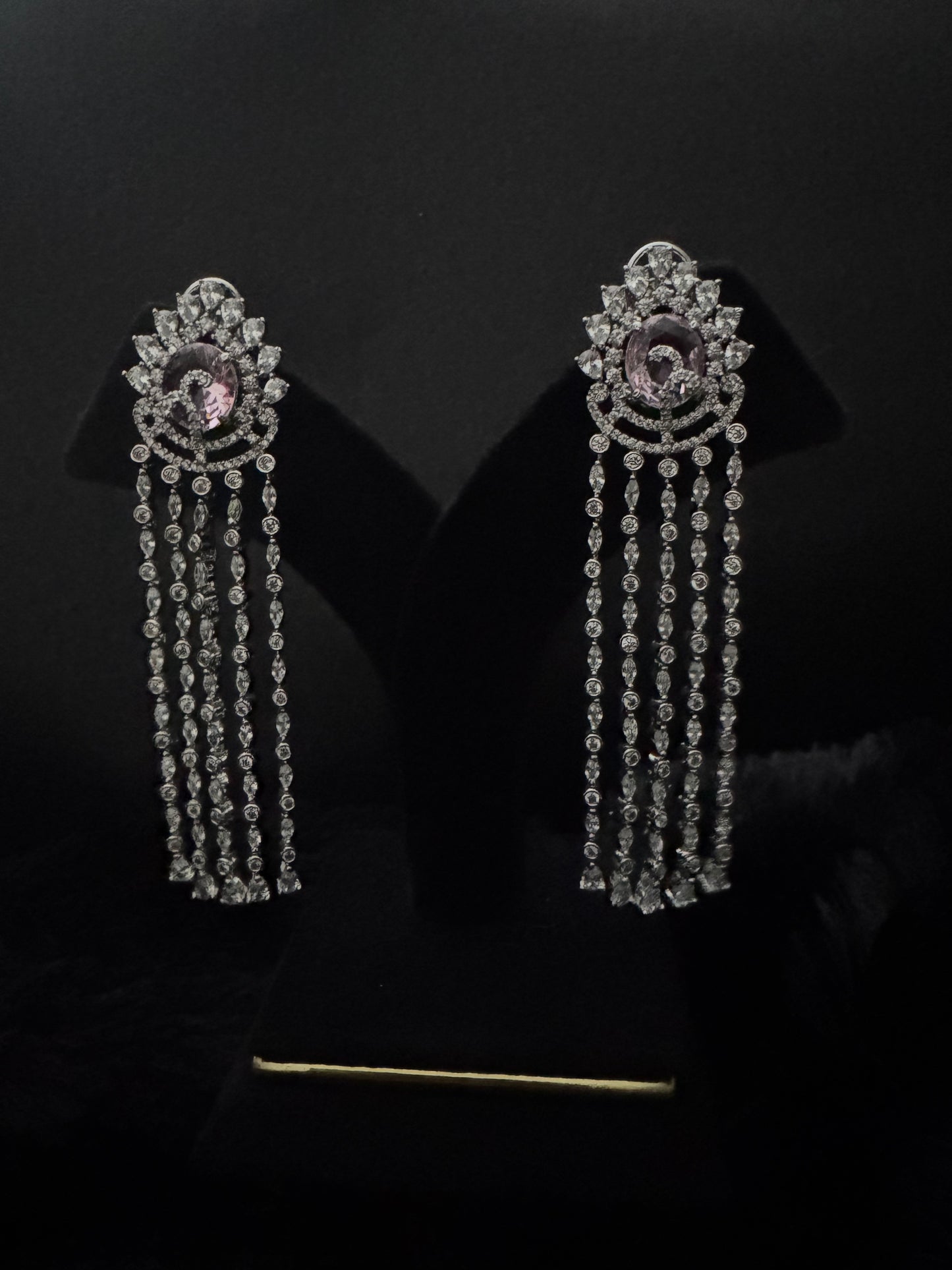 lavender mirage waterfall earrings