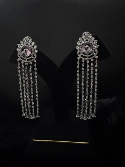 Lavender Mirage Waterfall Earrings