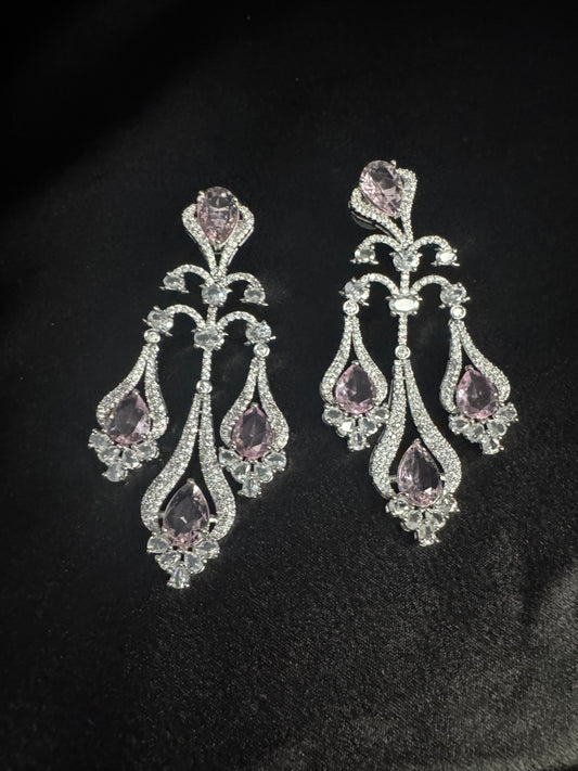 Amethyst Blush Royale Chandelier Earrings