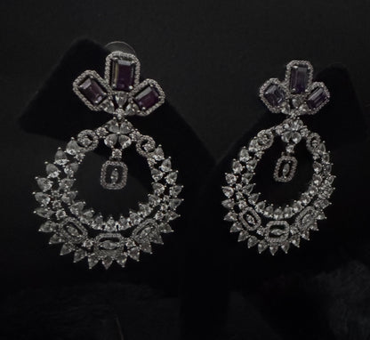 Amethyst Royale Halo Earrings