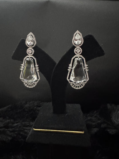 Aurora Diamond-Glow Statement Earrings