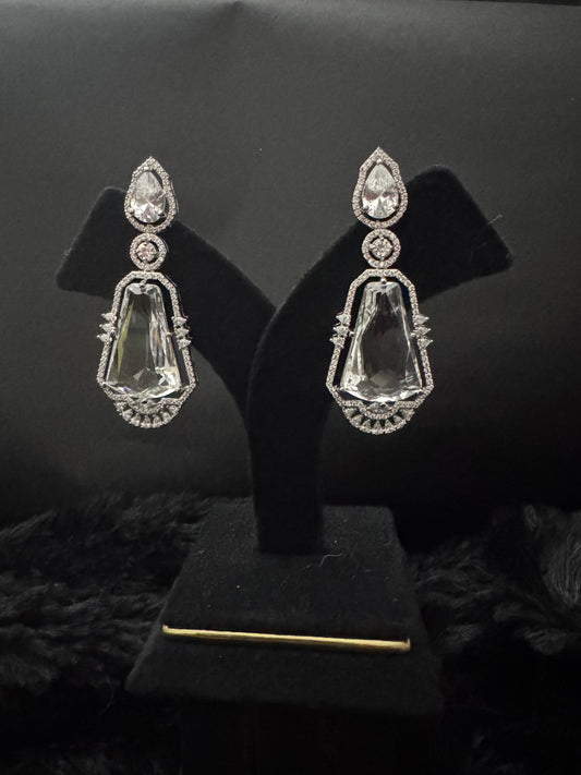 Aurora Diamond-Glow Statement Earrings