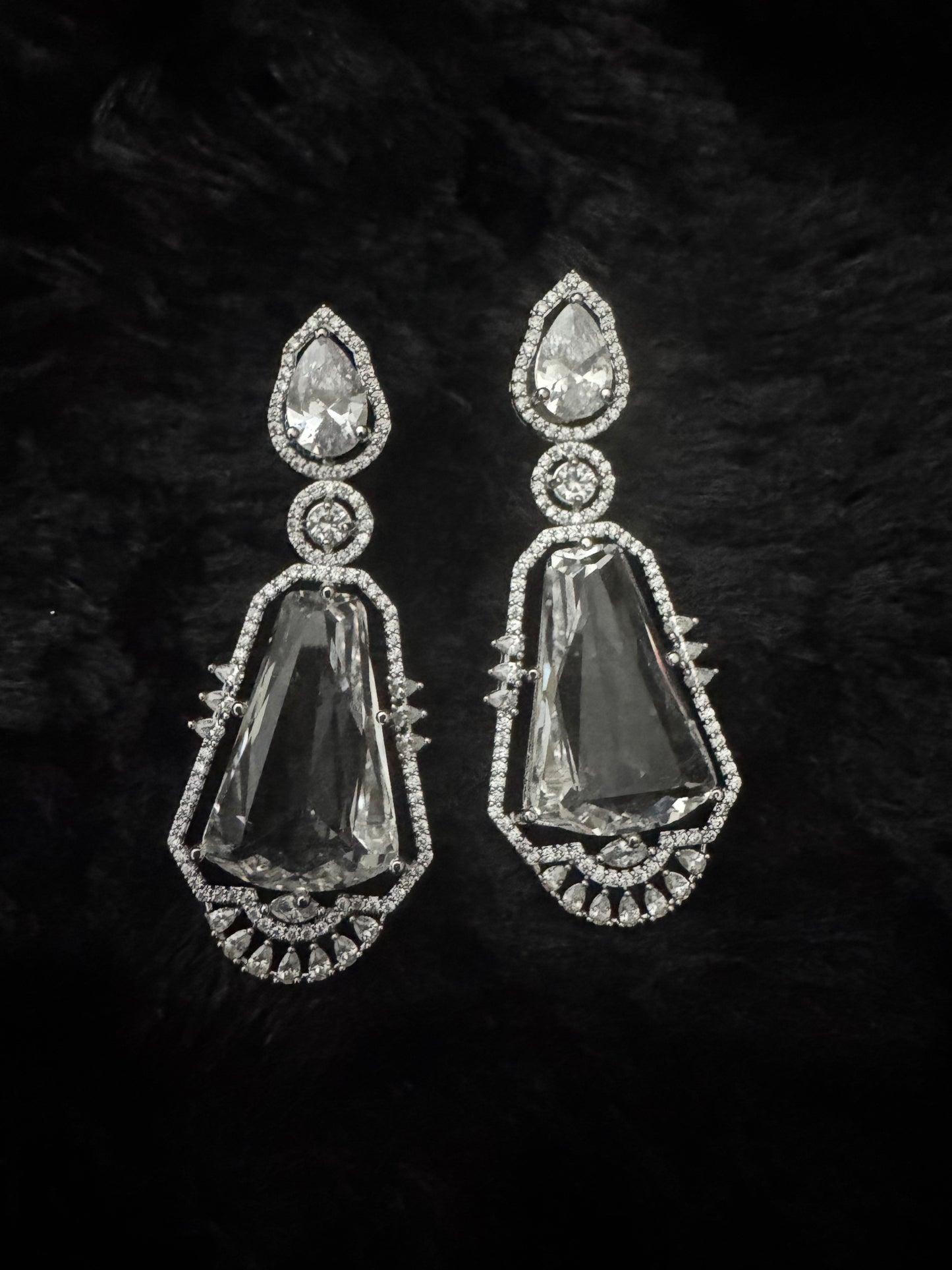 aurora diamond-glow statement earrings