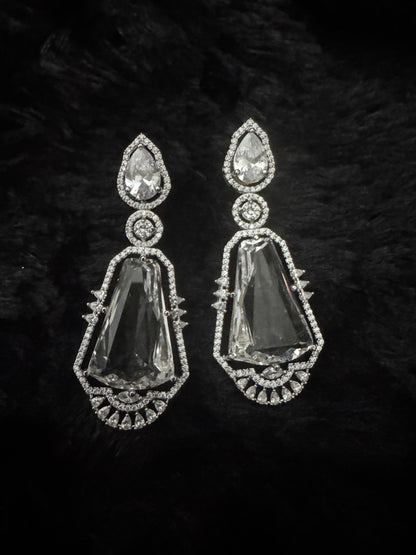 Aurora Diamond-Glow Statement Earrings