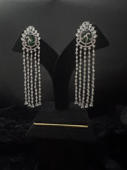 Emerald Mirage Waterfall Earrings