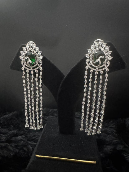 Emerald Mirage Waterfall Earrings