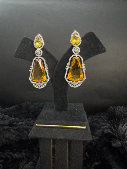 Citrine Dynasty Crystal Drop Earrings