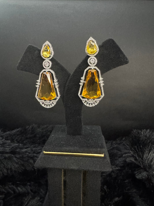 Citrine Dynasty Crystal Drop Earrings