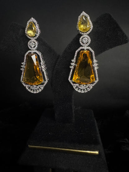 Citrine Dynasty Crystal Drop Earrings