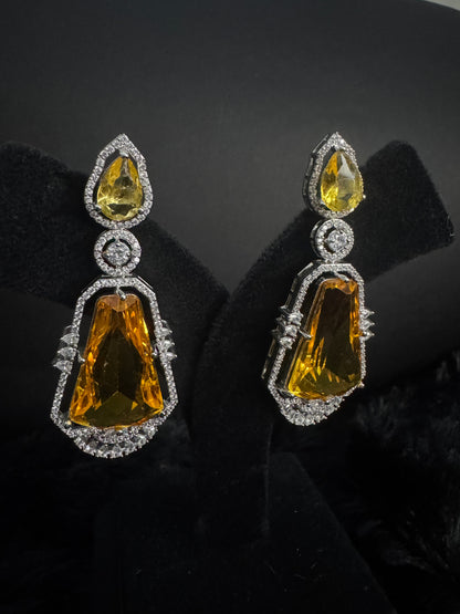 Citrine Dynasty Crystal Drop Earrings