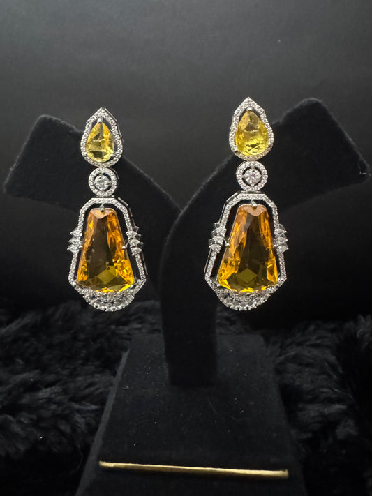 Citrine Dynasty Crystal Drop Earrings