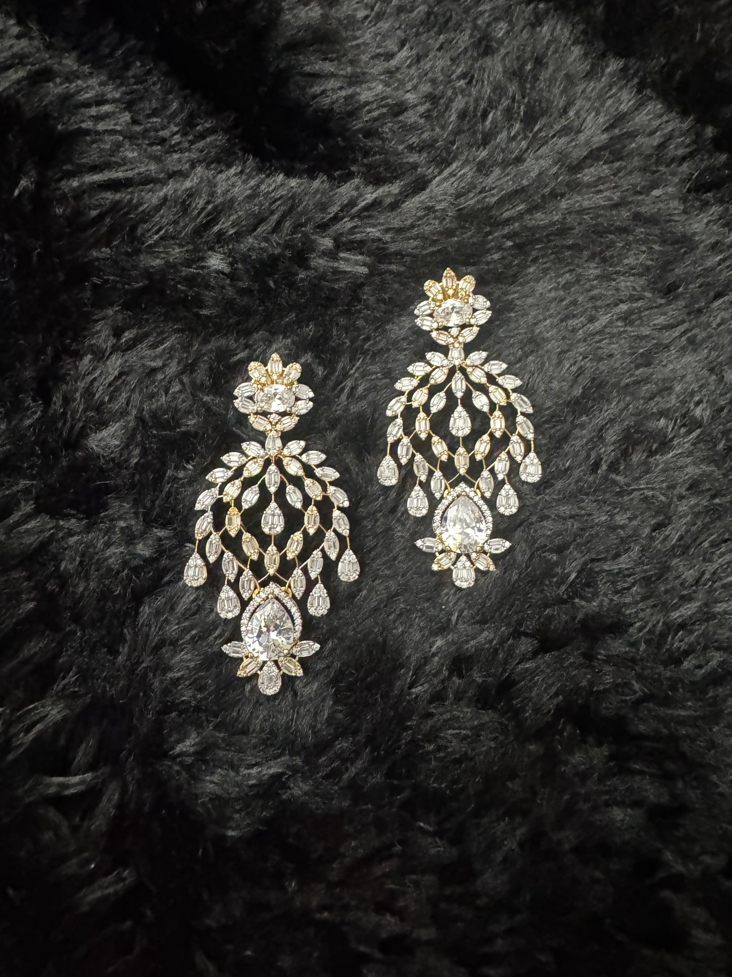crystal aureté royale chandelier earrings