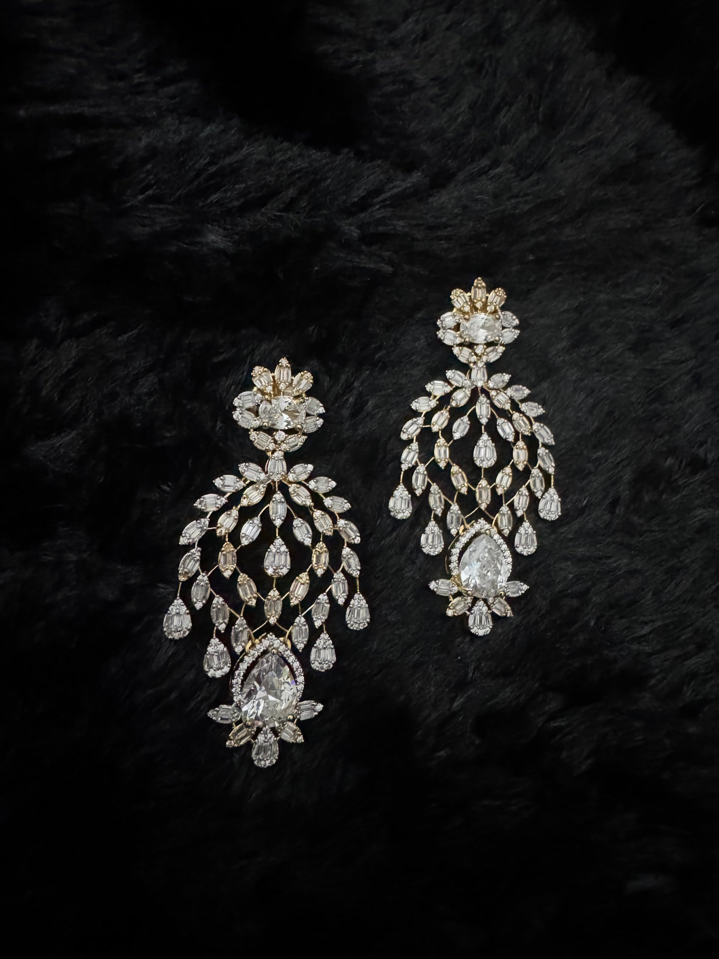 crystal aureté royale chandelier earrings