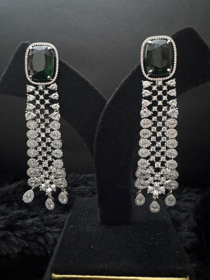 Emerald Starlight Cascade Earrings