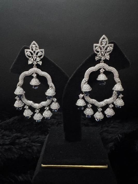 Sapphire Serenade Regal Jhumka Danglers