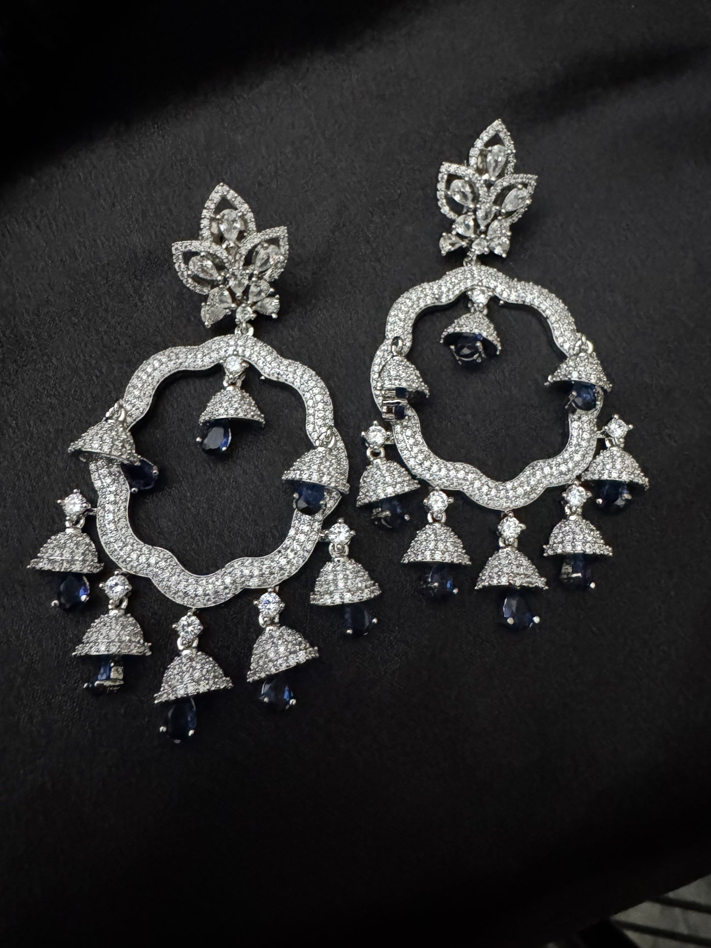 sapphire serenade regal jhumka danglers