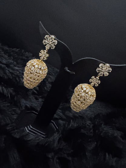 Aureline Gold Blossom Jhumka Drops