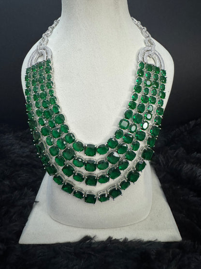 Emerald Royale Cascade Necklace Set
