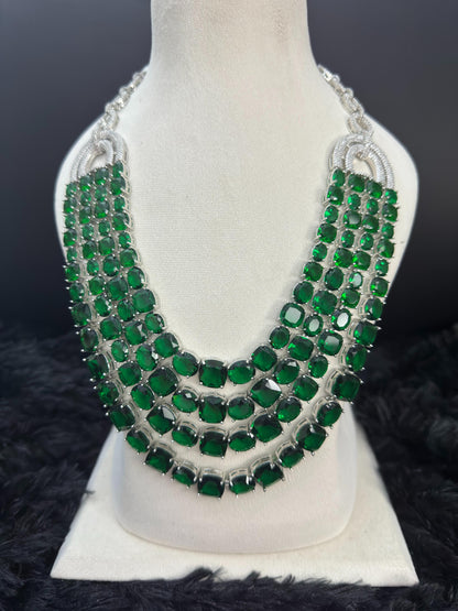 Emerald Royale Cascade Necklace Set