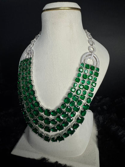 Emerald Royale Cascade Necklace Set