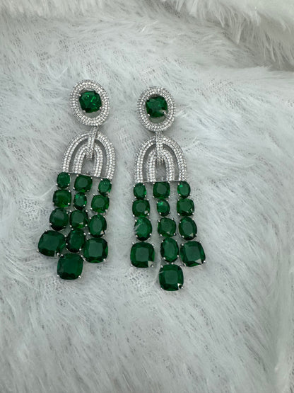 Emerald Royale Cascade Necklace Set