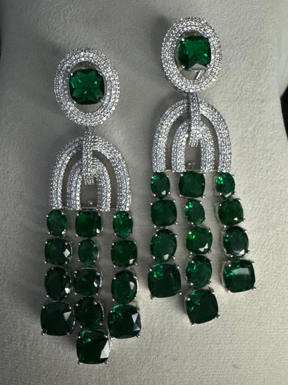 Emerald Royale Cascade Necklace Set
