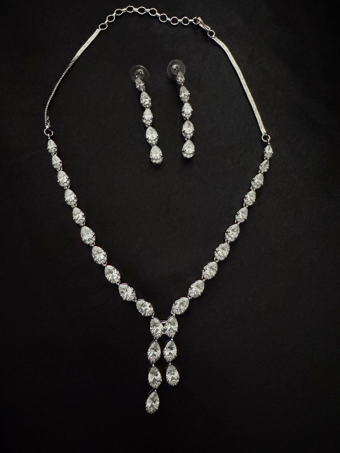 celestia drop diamond necklace set