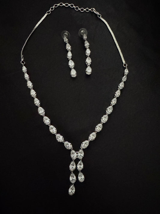 Celestia Drop Diamond Necklace Set
