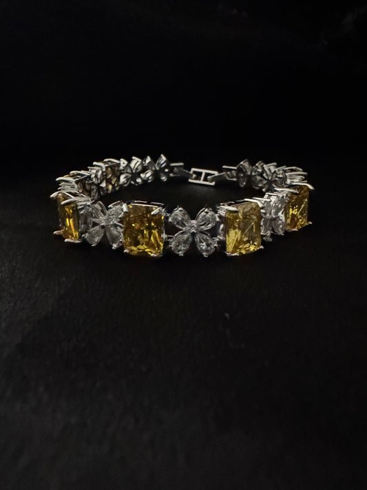 Yellow Aura Shine Tennis Bracelet