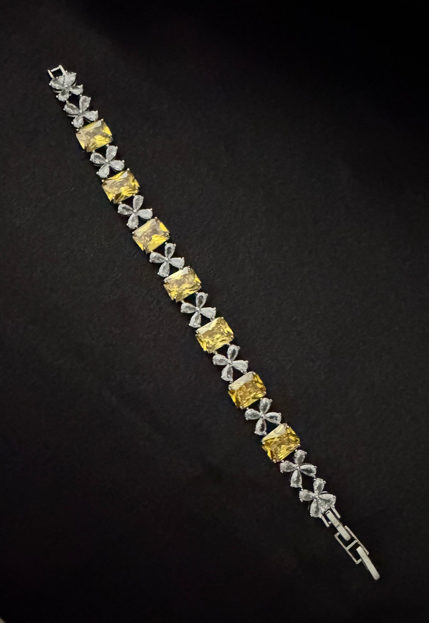 yellow aura shine tennis bracelet