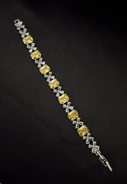 Yellow Aura Shine Tennis Bracelet