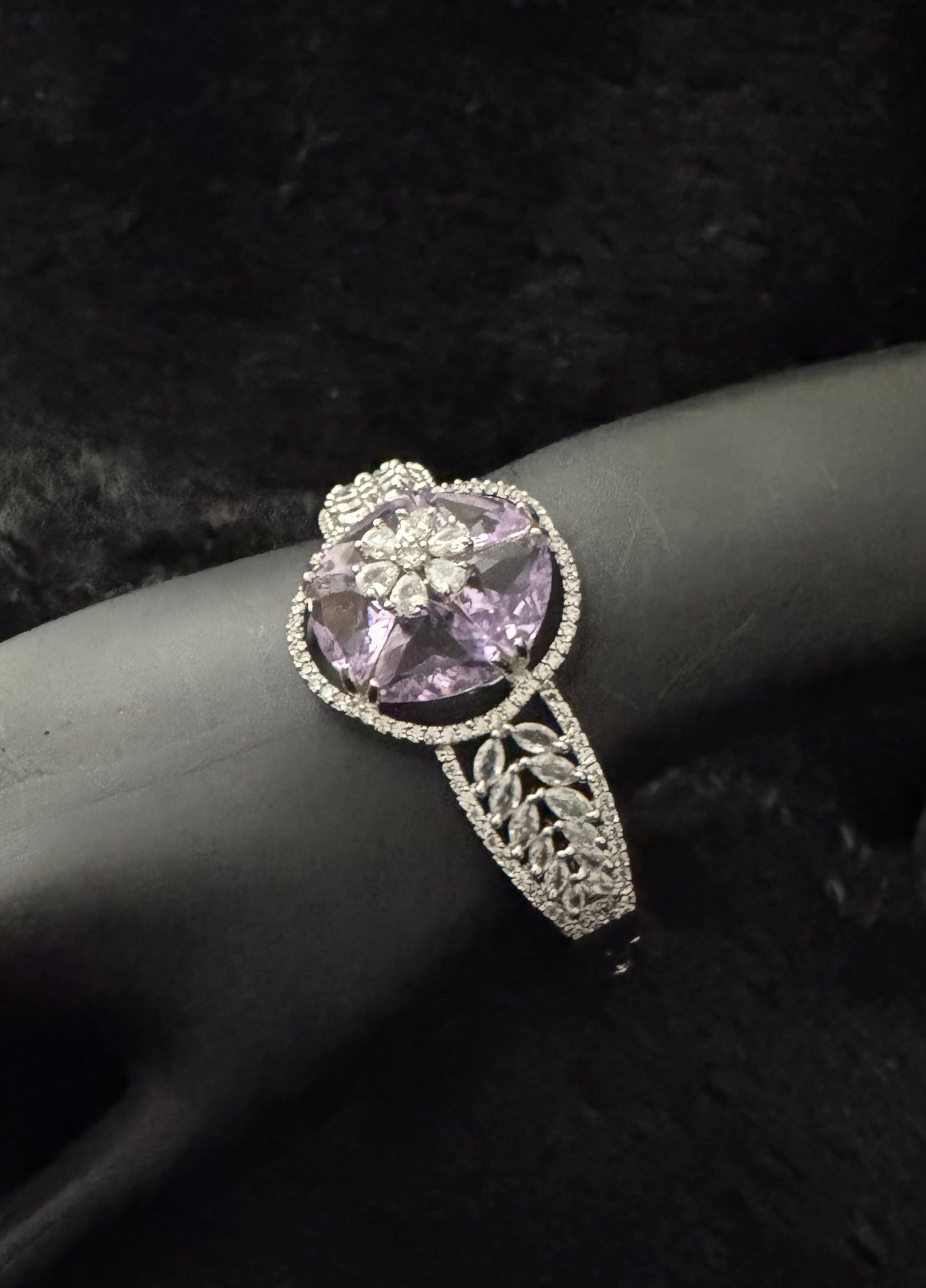 amethyst bloom radiant cuff bracelet