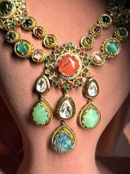 Ratna Sabhyasachi Multi-Stone Statement Necklace Set