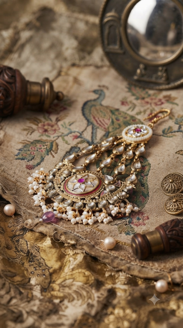 royal kundan & pearl statement passa