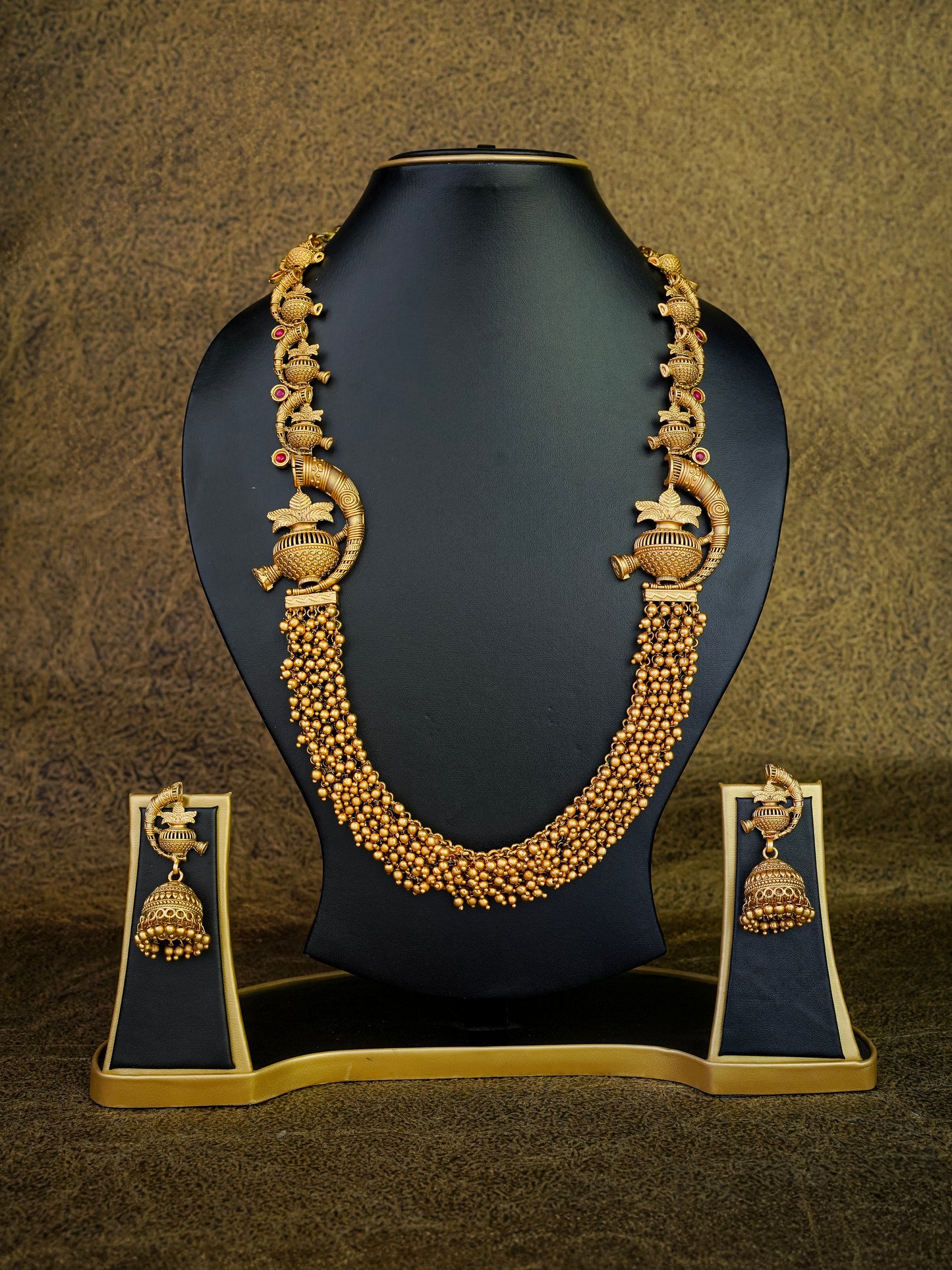 royal kalash gajra long necklace set