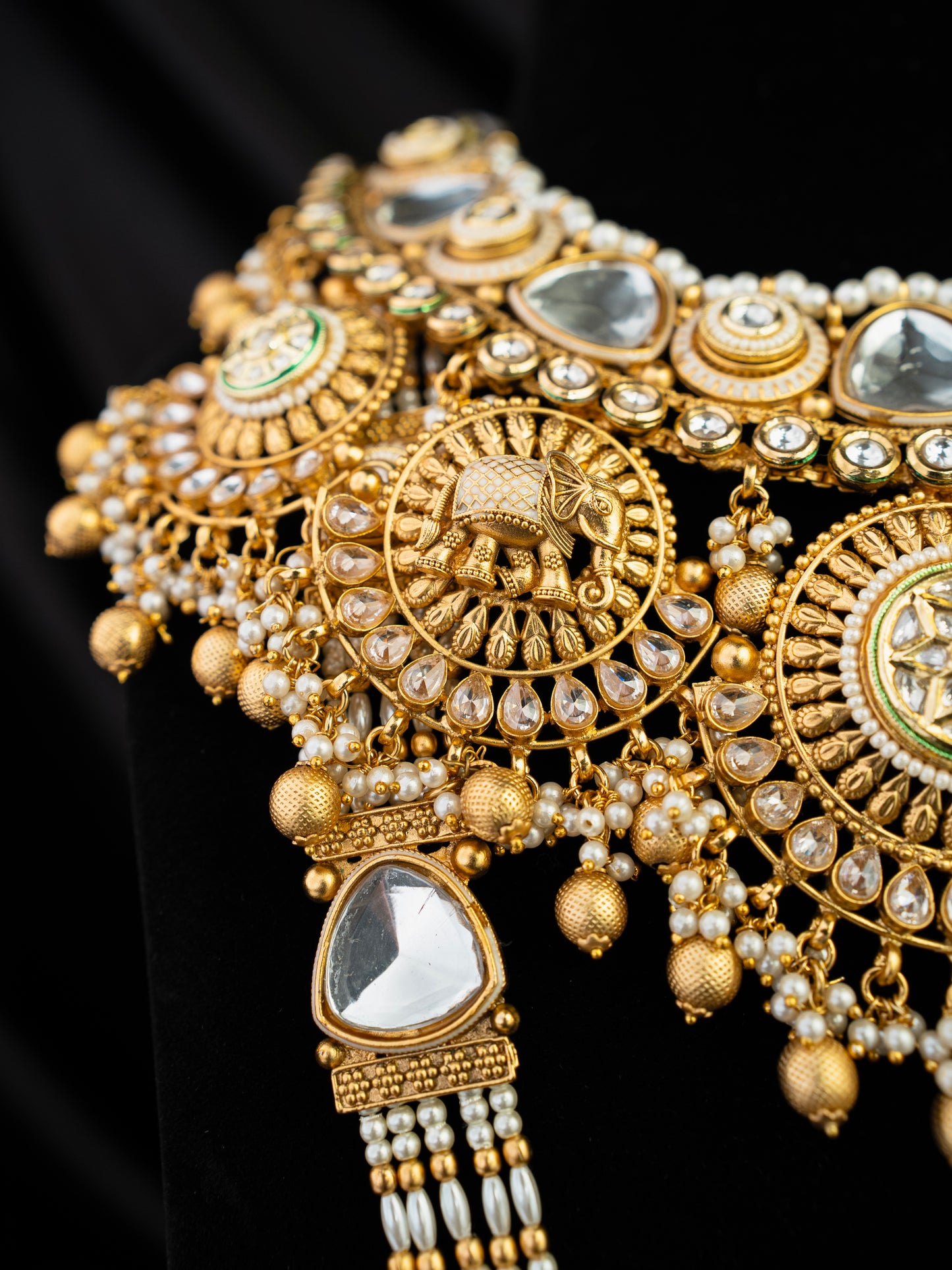 heritage elephante kundan bridal set