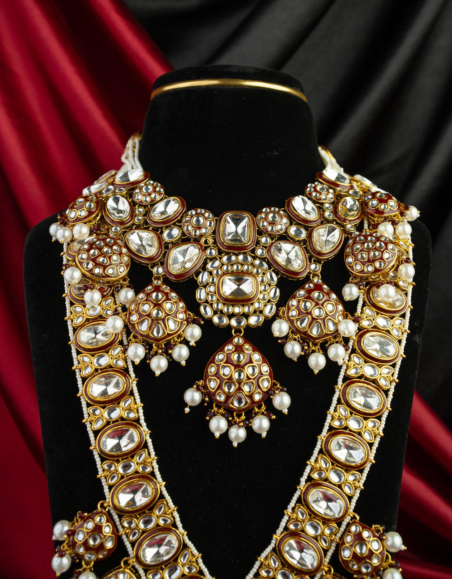 royal polki kundan bridal set