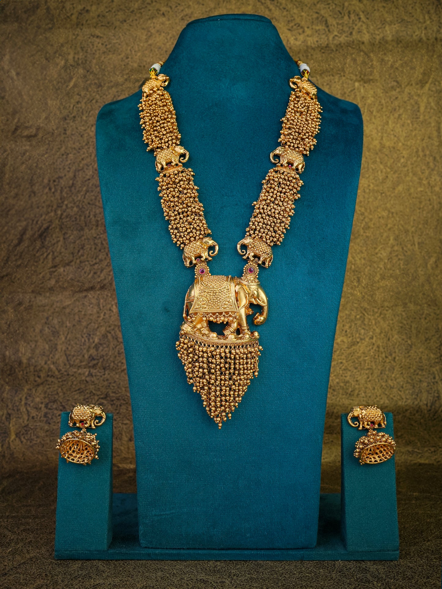 royal elephant heritage nakshi necklace set