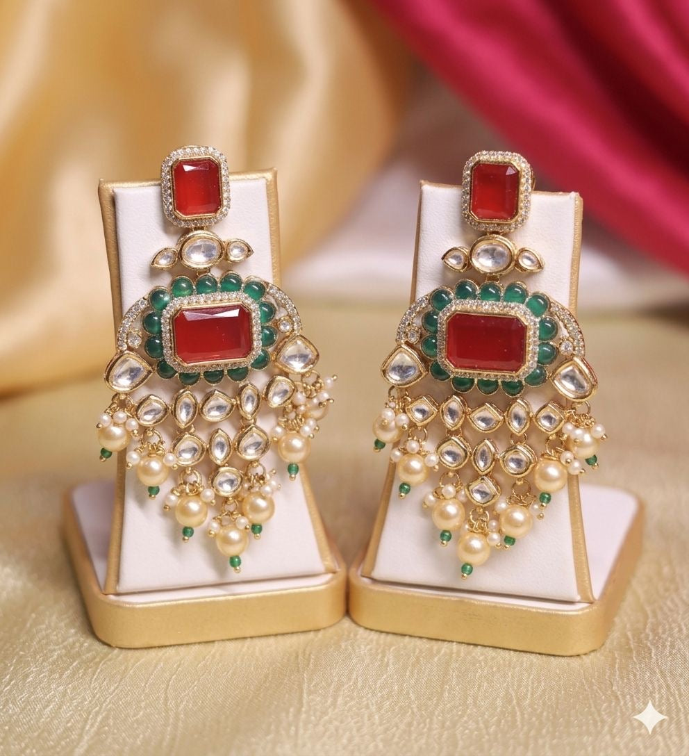 regal ruby kundan bridal set