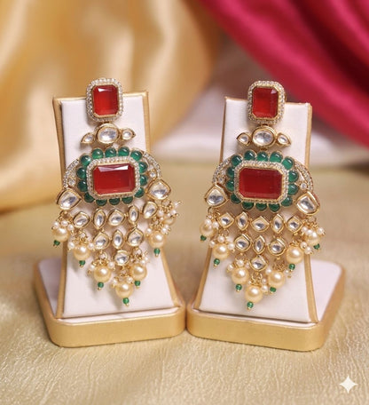 Regal Ruby Kundan Bridal Set