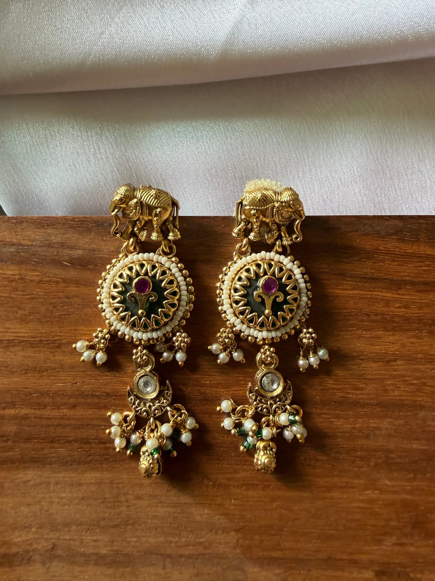 gajalakshmi temple necklace set