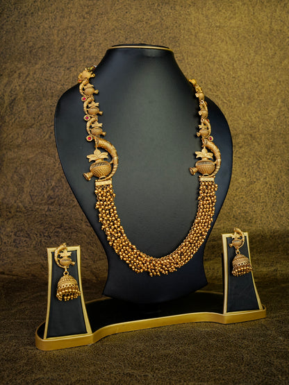 Royal Kalash Gajra Long Necklace Set
